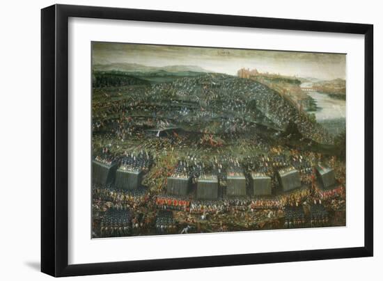 Defeat and Flight of Hungarian and Bohemian Armies Defeated by Allied Imperial Army-null-Framed Giclee Print