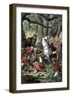 Defeat of British General Edward Braddock En Route to Fort Duquesne, c.1755-null-Framed Giclee Print