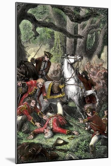 Defeat of British General Edward Braddock En Route to Fort Duquesne, c.1755-null-Mounted Giclee Print