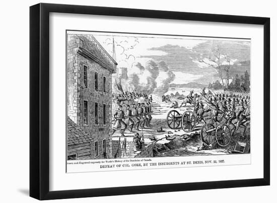 Defeat of Colonel Gore, by the Insurgents at St Denis, 22 November 1837-null-Framed Giclee Print