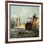 Defeat of the Dutch Fleet, 1666-null-Framed Giclee Print