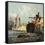 Defeat of the Dutch Fleet, 1666-null-Framed Stretched Canvas