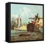 Defeat of the Dutch Fleet-English-Framed Stretched Canvas