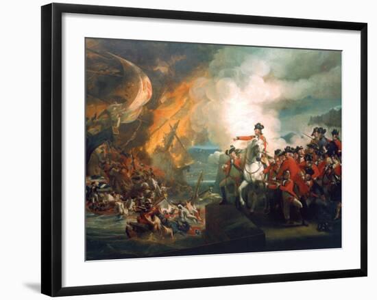 Defeat of the Floating Batteries at Gibraltar, 1782-John Singleton Copley-Framed Giclee Print