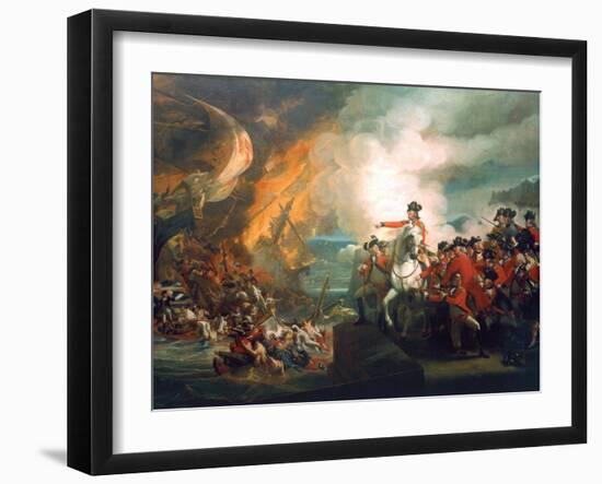 Defeat of the Floating Batteries at Gibraltar, 1782-John Singleton Copley-Framed Giclee Print