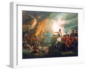 Defeat of the Floating Batteries at Gibraltar, 1782-John Singleton Copley-Framed Giclee Print