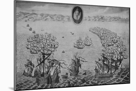 'Defeat of the Spanish Armada', 1745-Benjamin Cole-Mounted Giclee Print