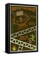 Defeat The Beast-Steve Thomas-Framed Stretched Canvas