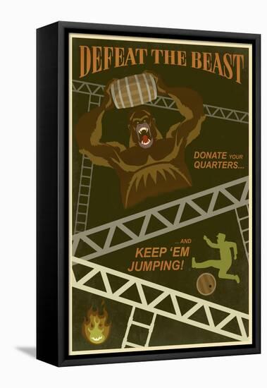 Defeat The Beast-Steve Thomas-Framed Stretched Canvas