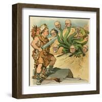 Defeat The Hydra-JS Pughe-Framed Art Print