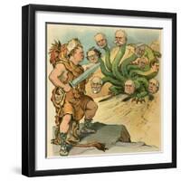 Defeat The Hydra-JS Pughe-Framed Art Print