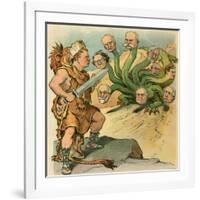 Defeat The Hydra-JS Pughe-Framed Art Print