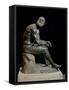 Defeated Boxer Resting after a Fight - Bronze Sculpture-null-Framed Stretched Canvas
