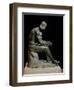 Defeated Boxer Resting after a Fight - Bronze Sculpture-null-Framed Photographic Print