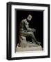 Defeated Boxer Resting after a Fight - Bronze Sculpture-null-Framed Photographic Print