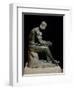 Defeated Boxer Resting after a Fight - Bronze Sculpture-null-Framed Photographic Print