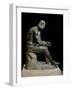 Defeated Boxer Resting after a Fight - Bronze Sculpture-null-Framed Photographic Print