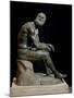 Defeated Boxer Resting after a Fight - Bronze Sculpture-null-Mounted Photographic Print