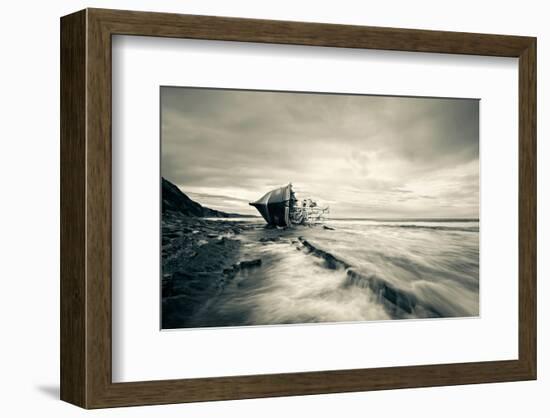 Defeated by the Sea-null-Framed Art Print