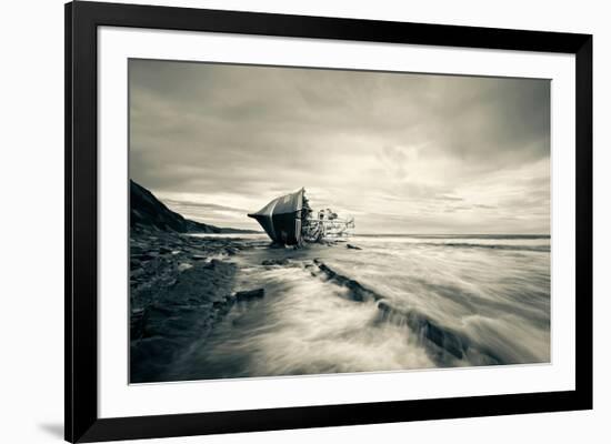 Defeated by the Sea-null-Framed Art Print