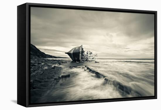 Defeated by the Sea-Inigo Barandiaran-Framed Stretched Canvas