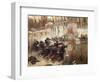 Defence of Longboyau's Gate, Chateau of Buzenval, October 21, 1870-Alphonse De Neuville-Framed Giclee Print