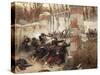 Defence of Longboyau's Gate, Chateau of Buzenval, October 21, 1870-Alphonse De Neuville-Stretched Canvas