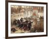 Defence of Longboyau's Gate, Chateau of Buzenval, October 21, 1870-Alphonse De Neuville-Framed Giclee Print