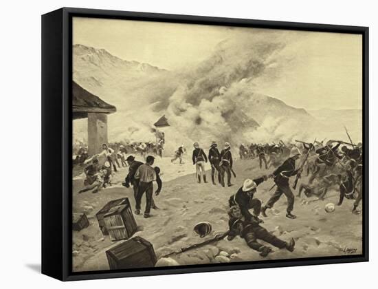 Defence of Rorke's Drift, 1879-Henri-Louis Dupray-Framed Stretched Canvas