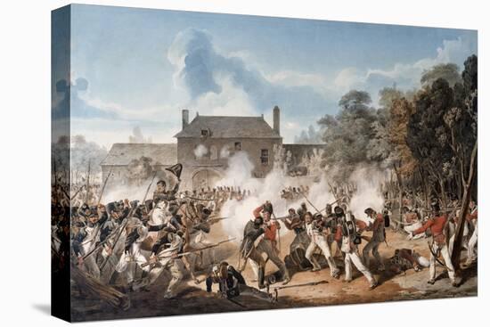 Defence of the Chateau De Hougoumont by the Flank Company, Coldstream Guards 1815, 1815-Denis Dighton-Stretched Canvas