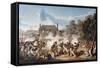 Defence of the Chateau De Hougoumont by the Flank Company, Coldstream Guards 1815, 1815-Denis Dighton-Framed Stretched Canvas