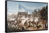 Defence of the Chateau De Hougoumont by the Flank Company, Coldstream Guards 1815, 1815-Denis Dighton-Framed Stretched Canvas