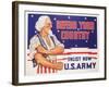 Defend Your Country, Enlist Now Us Army Wwii Poster-null-Framed Giclee Print