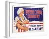 Defend Your Country, Enlist Now Us Army Wwii Poster-null-Framed Giclee Print