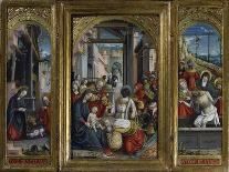 Nativity; Adoration of the Magi and Christ at the Sepulchre; Triptych, 1523 (Inv 1040)-Defendente Ferrari-Framed Giclee Print