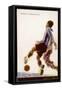 Defender Intercepts a Shooting Opportunity-null-Framed Stretched Canvas