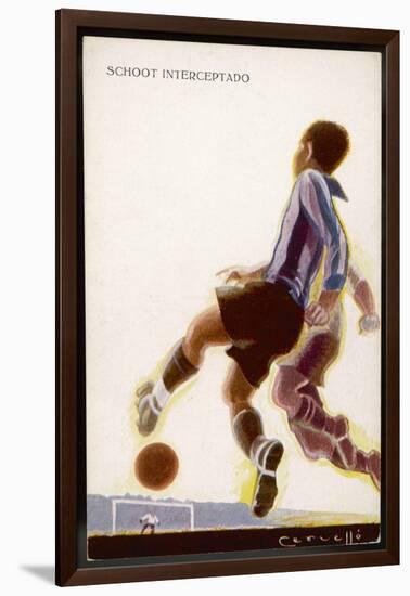 Defender Intercepts a Shooting Opportunity-null-Framed Art Print