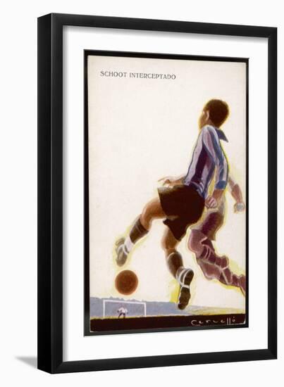 Defender Intercepts a Shooting Opportunity-null-Framed Art Print