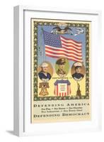 Defending America, Branches of Service-null-Framed Art Print