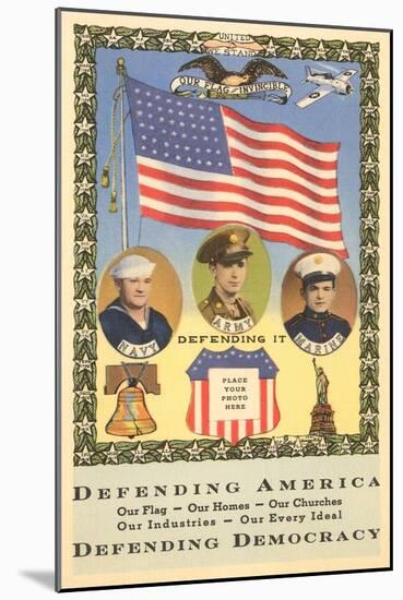Defending America, Branches of Service-null-Mounted Art Print