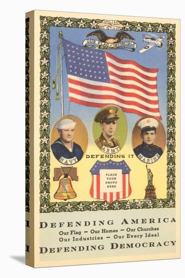 Defending America, Branches of Service-null-Stretched Canvas