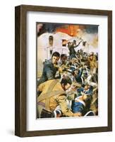 Defending the Alamo-English School-Framed Giclee Print