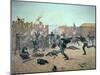 Defending the Fort: Indians Attack a U.S. Cavalry Post in the 1870S-Charles Schreyvogel-Mounted Giclee Print