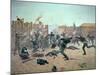 Defending the Fort: Indians Attack a U.S. Cavalry Post in the 1870S-Charles Schreyvogel-Mounted Giclee Print