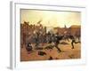 Defending the Stockade-Charles Shreyvogel-Framed Art Print