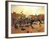 Defending the Stockade-Charles Shreyvogel-Framed Art Print