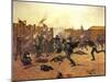Defending the Stockade-Charles Shreyvogel-Mounted Art Print