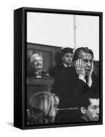 Defense Attorney Emile Pollack Pleading at Digne Court During Defense of Client Gaston Dominici-Thomas D^ Mcavoy-Framed Stretched Canvas