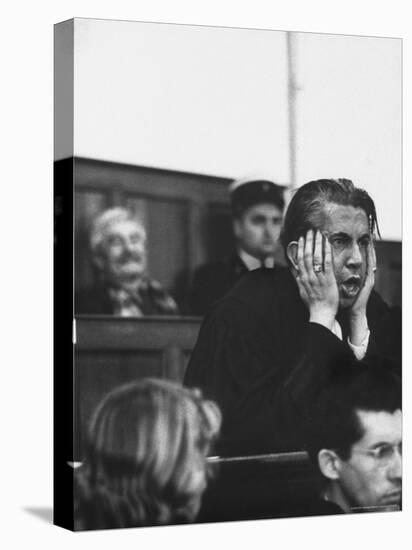 Defense Attorney Emile Pollack Pleading at Digne Court During Defense of Client Gaston Dominici-Thomas D^ Mcavoy-Stretched Canvas