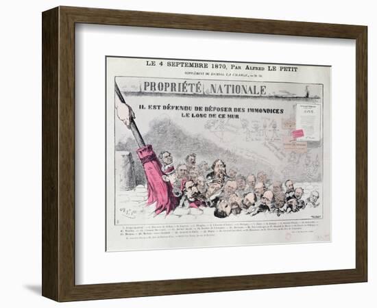 Defense De Deposer Des Immondices Le Long De Ce Mur, Caricature of Second Empire Politicians-Alfred Le Petit-Framed Giclee Print